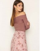 Striped knitted dress chest